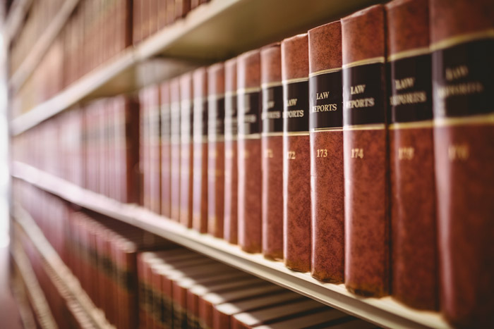 law books on shelf
